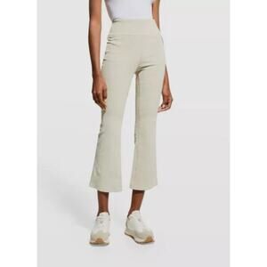 SPRWMN Cropped Flare Corduroy Leggings Pants in Green